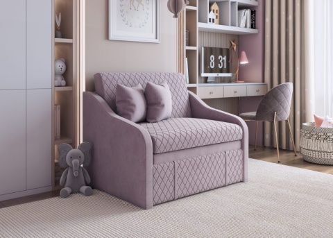 Диван прямой Том, розовый