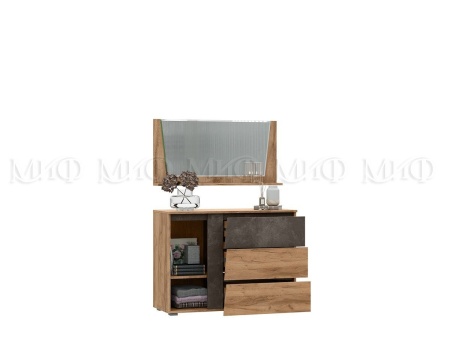 Спальный Гарнитур Портофино (Шкаф+Тумбы+Кровать+Комод)/ Дуб Крафт/Бетон