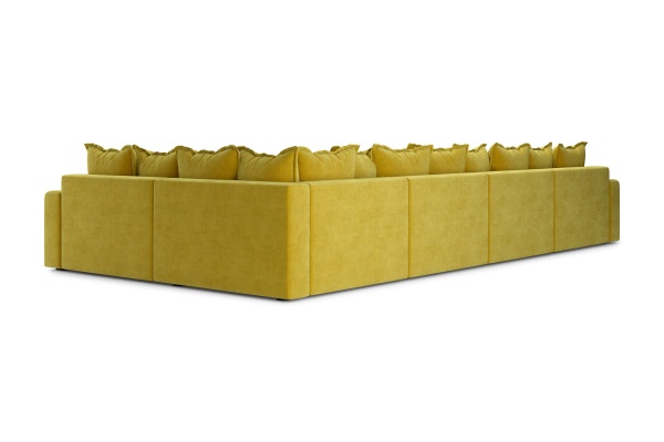 Диван п-образный тик-так Омега горчичный