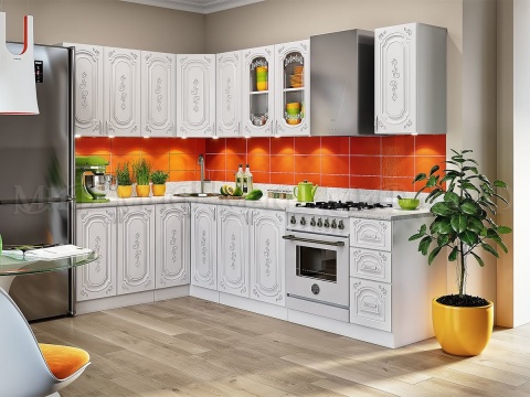 Кухонный Гарнитур Угловой Лиза-2 МДФ  2800  x 1800  мм/Разные Цвета