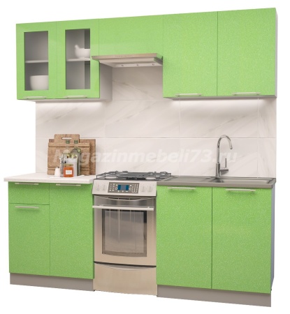 Кухонный Гарнитур Премиум  Салатовый МДФ 1800мм