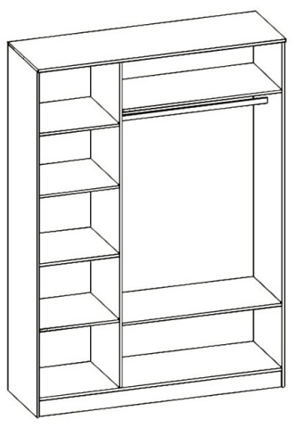 Шкаф 3-х Створчатый Каролина-7 МДФ/Разные Цвета (1,5х2,12х0,55)
